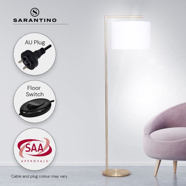 Sarantino 90-Degree Modern Arc Floor Lamp Image 11