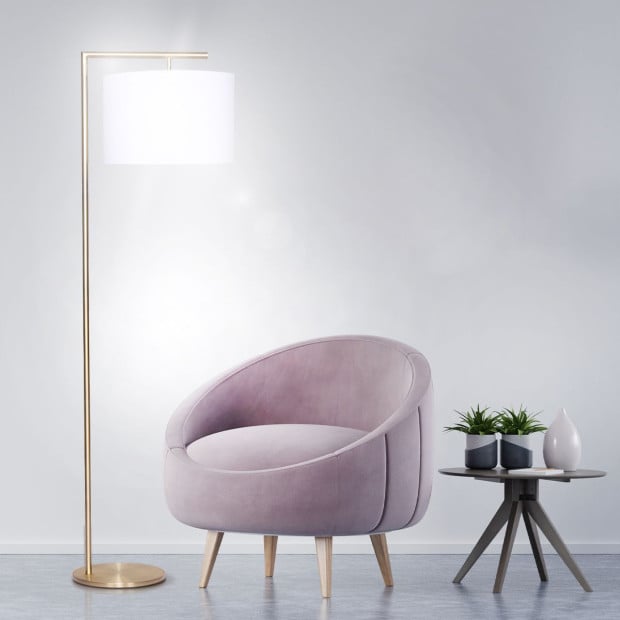 Sarantino 90-Degree Modern Arc Floor Lamp Image 2