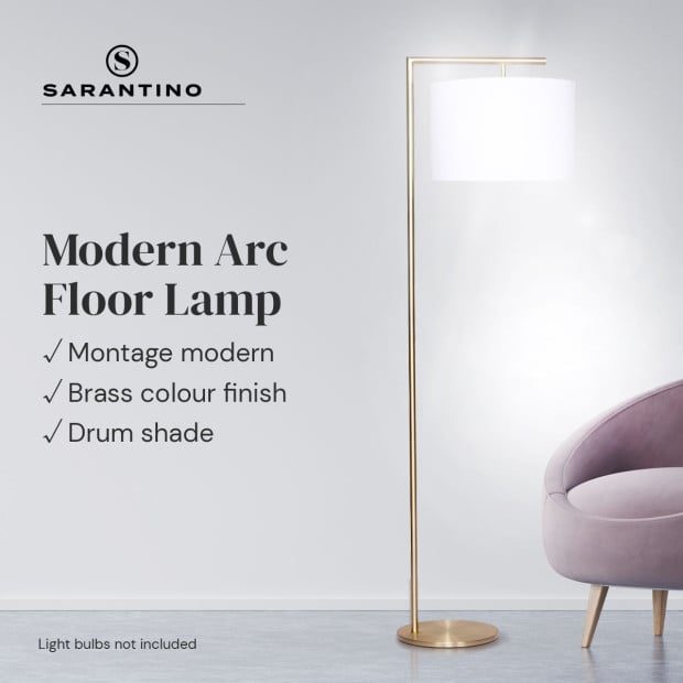 Sarantino 90-Degree Modern Arc Floor Lamp Image 3