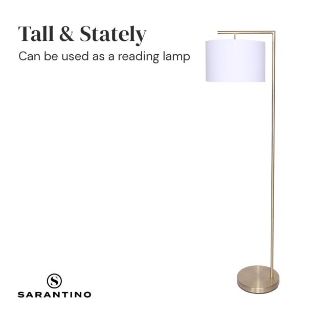 Sarantino 90-Degree Modern Arc Floor Lamp Image 4