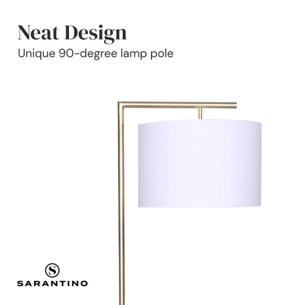 Sarantino 90-Degree Modern Arc Floor Lamp Image 6