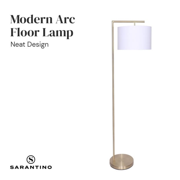 Sarantino 90-Degree Modern Arc Floor Lamp Image 7