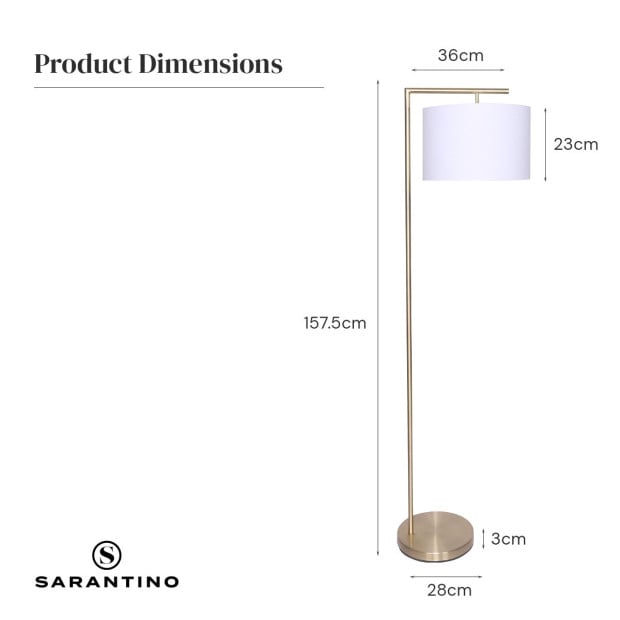 Sarantino 90-Degree Modern Arc Floor Lamp Image 8