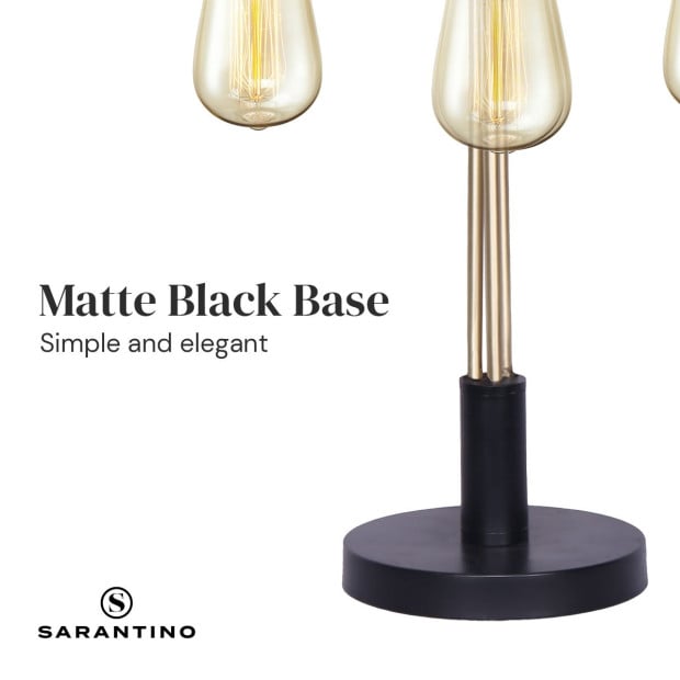 Sarantino 3-Light Industrial Table Lamp Image 2