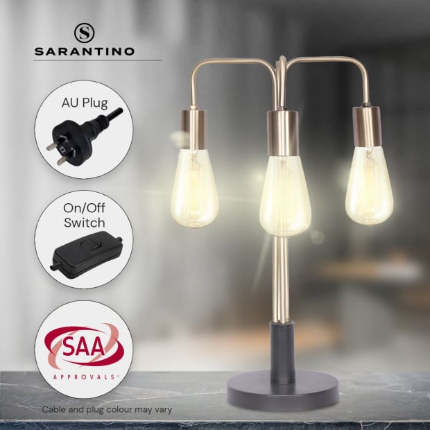 Sarantino 3-Light Industrial Table Lamp Image 8