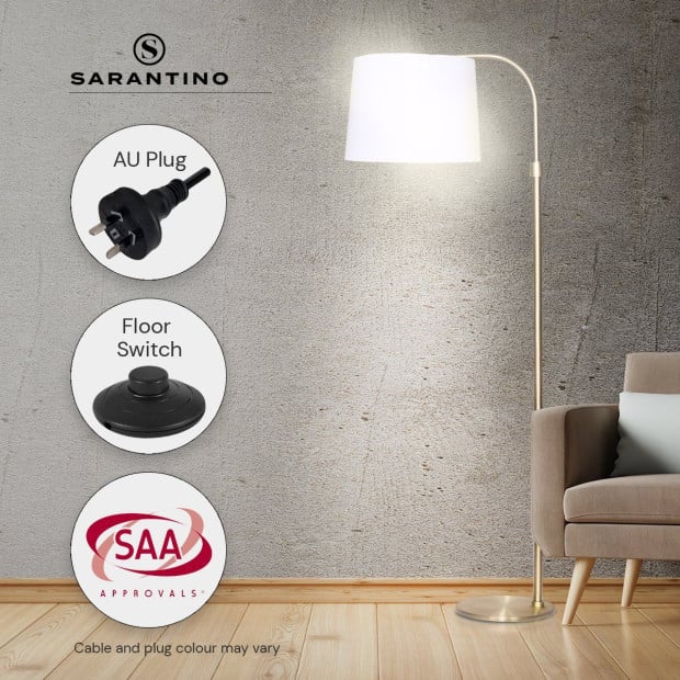 Sarantino Height-Adjustable Metal Floor Lamp Image 7
