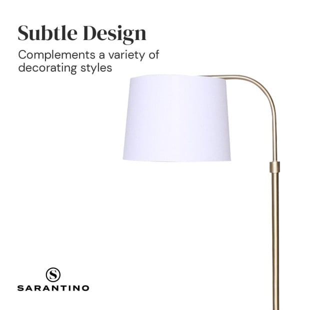 Sarantino Height-Adjustable Metal Floor Lamp Image 3
