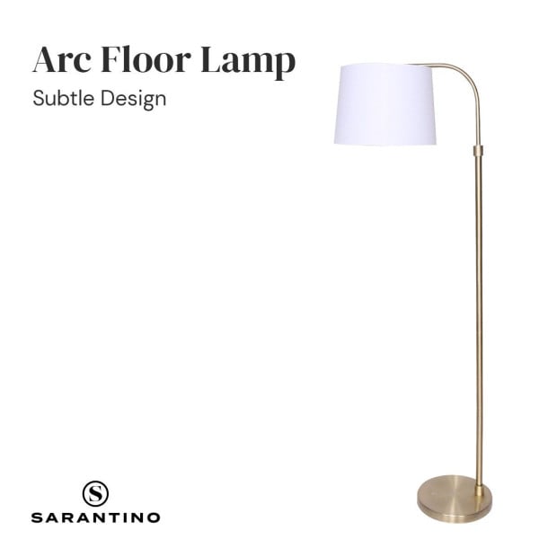 Sarantino Height-Adjustable Metal Floor Lamp Image 4