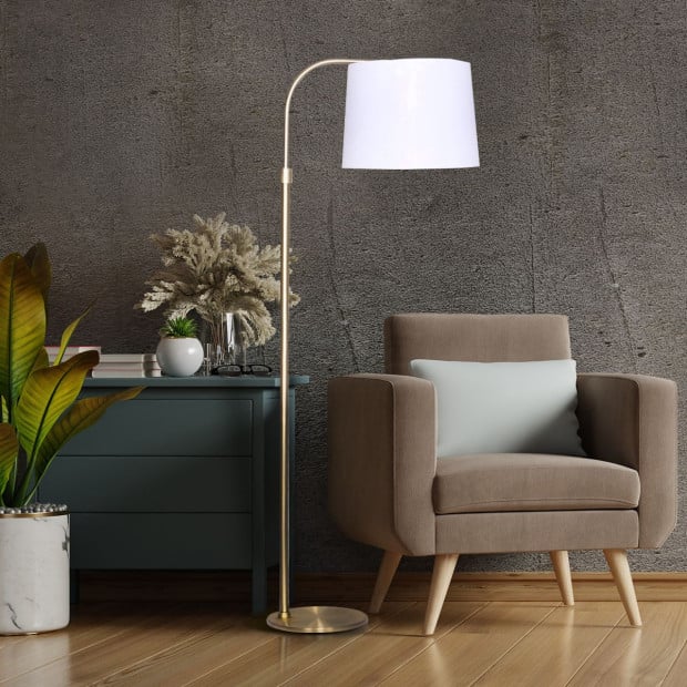 Sarantino Height-Adjustable Metal Floor Lamp Image 6