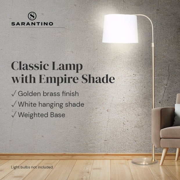 Sarantino Height-Adjustable Metal Floor Lamp Image 8