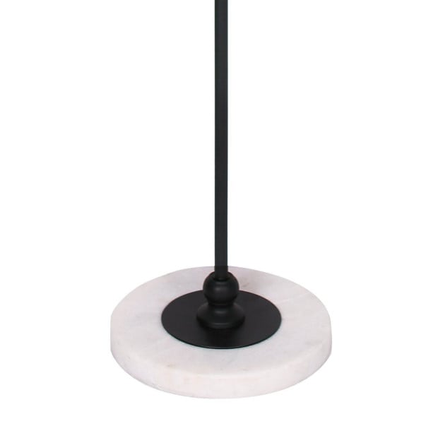 Sarantino Metal Floor Lamp with Marble Base & Off-White Shade Image 8