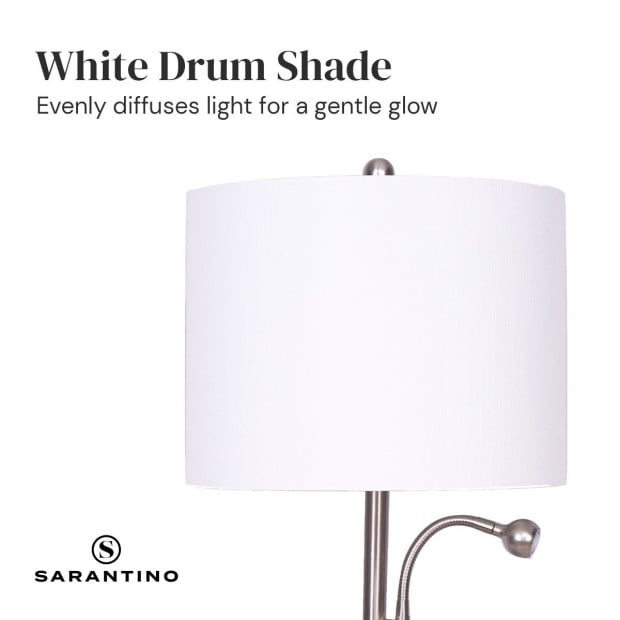 Sarantino 2-in-1 Table Lamp with LED Reading Light Image 3