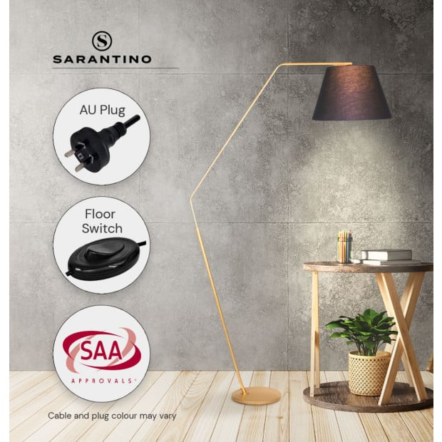 Sarantino Arc Floor Lamp with Empire Shade Image 2