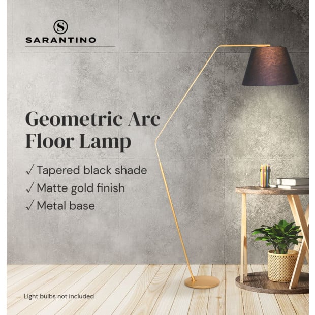 Sarantino Arc Floor Lamp with Empire Shade Image 3