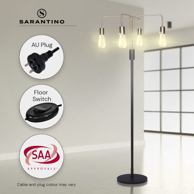 Sarantino 4-Light Industrial Floor Lamp Image 10