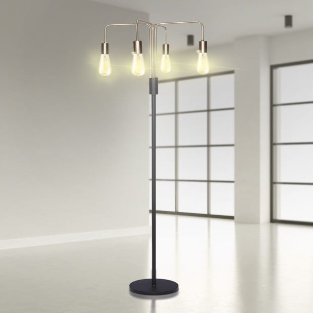 Sarantino 4-Light Industrial Floor Lamp Image 9