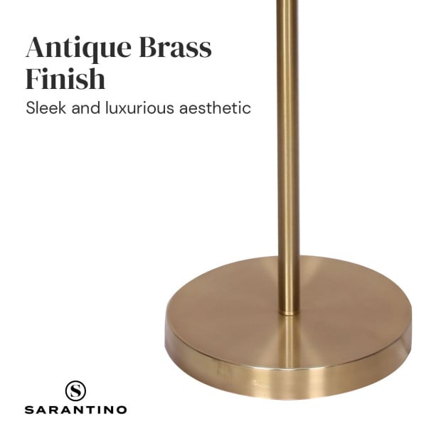 Sarantino Height-Adjustable Metal Floor Lamp - Brushed Gold Image 8