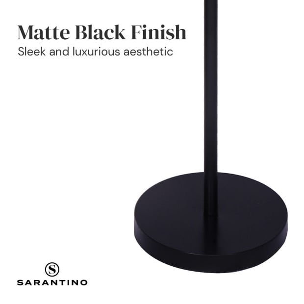 Sarantino Height-Adjustable Metal Floor Lamp Matte Black Image 7