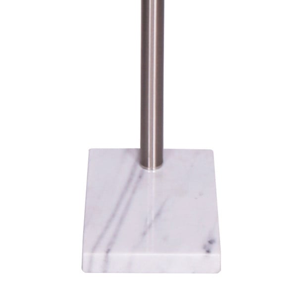 Sarantino 3-Light Metal Arc Floor Lamp - Nickel & Marble Finish Image 5