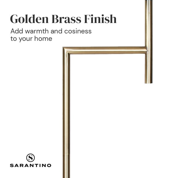 Sarantino Metal Floor Lamp - Antique Brass Image 5