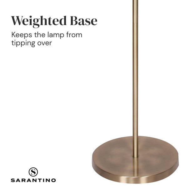 Sarantino Metal Floor Lamp - Antique Brass Image 7