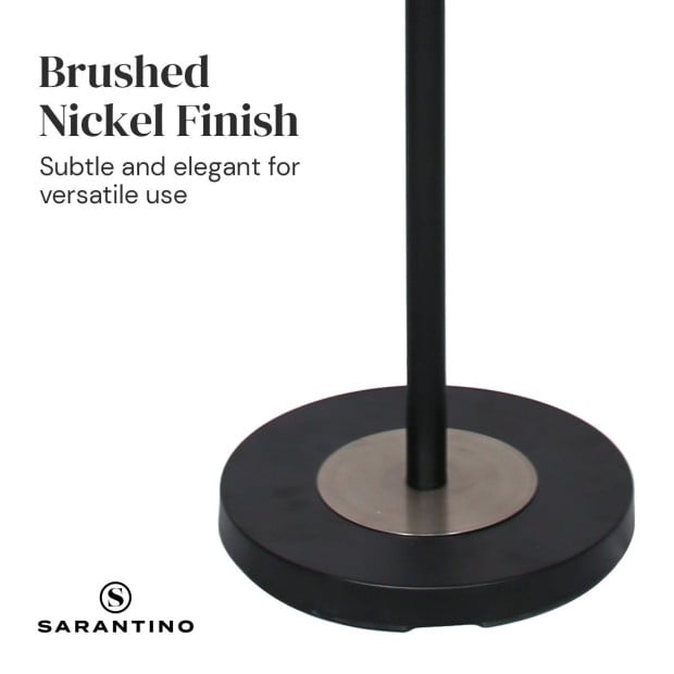 Sarantino Metal Floor Lamp with Cream Drum Shade Image 7