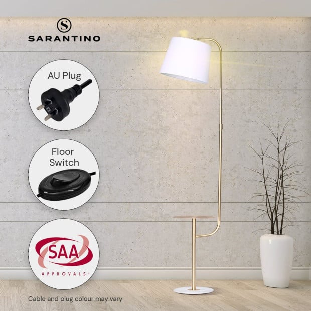 Sarantino Metal End Table Floor Lamp Image 8