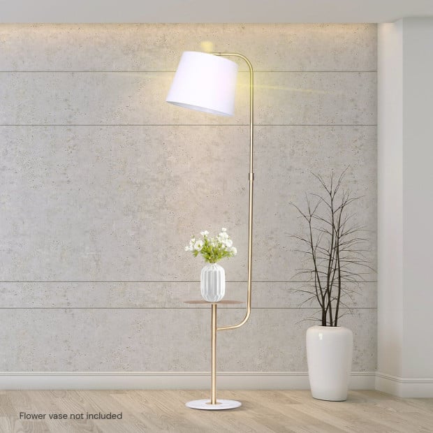 Sarantino Metal End Table Floor Lamp Image 9
