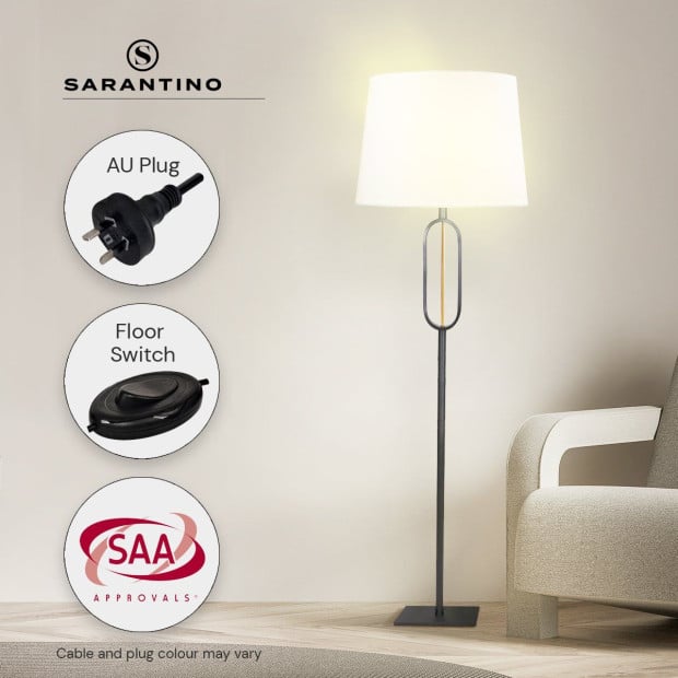 Sarantino Classic Floor Lamp with Empire Shade Image 7