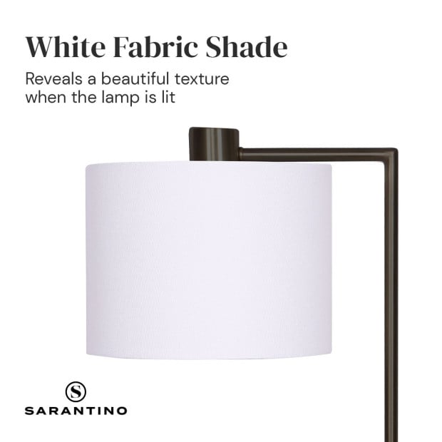 Sarantino Metal Task Lamp with USB Port - Black Image 2
