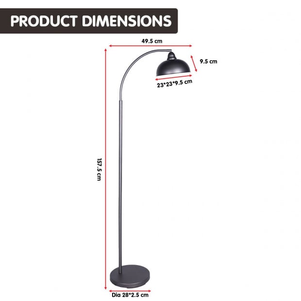 Sarantino Dark Grey Adjustable Floor Lamp Image 2
