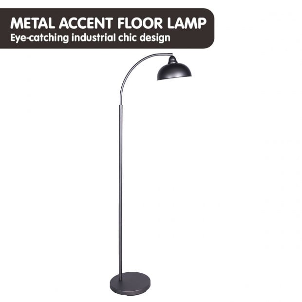 Sarantino Dark Grey Adjustable Floor Lamp Image 3