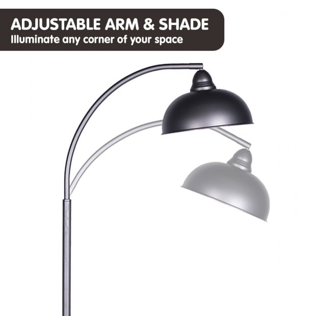 Sarantino Dark Grey Adjustable Floor Lamp Image 4
