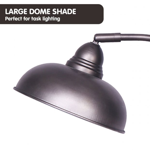 Sarantino Metal Desk Lamp in Dark Grey Finish Image 4