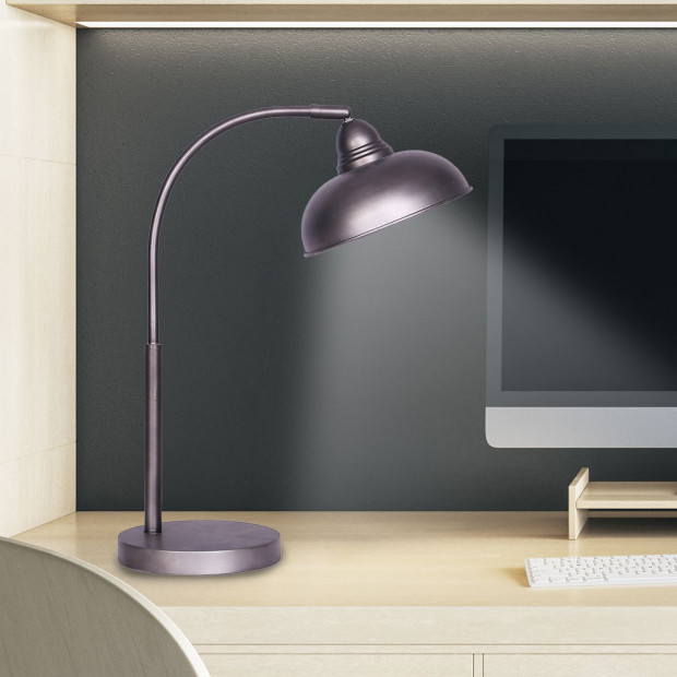 Sarantino Metal Desk Lamp in Dark Grey Finish Image 6