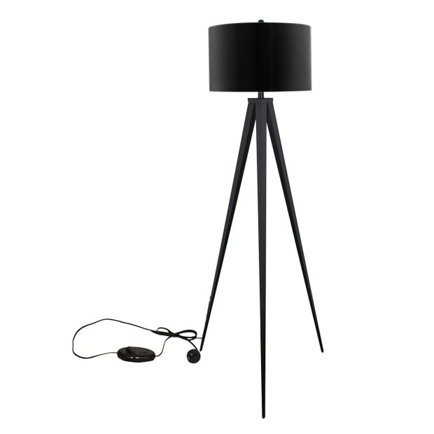 Sarantino Minimalist Modern Tripod Floor Lamp Black Image 2