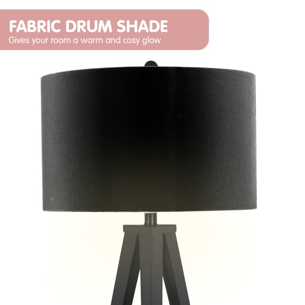 Sarantino Minimalist Modern Tripod Floor Lamp Black Image 5