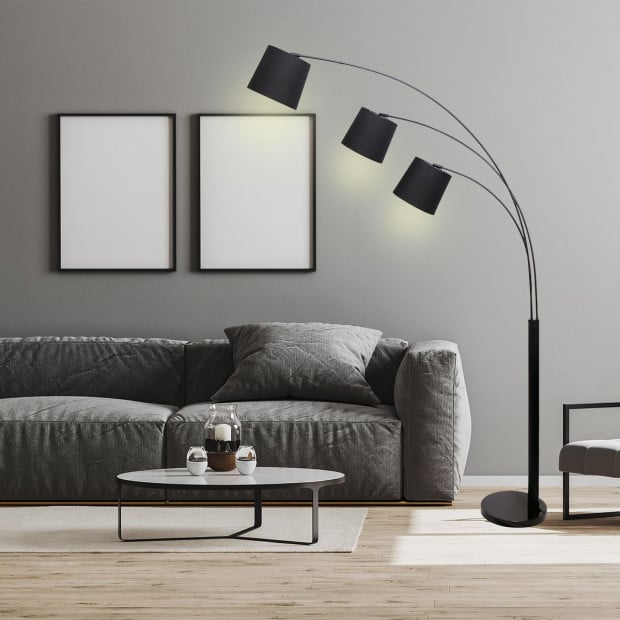 Sarantino Arc Floor Lamp with 3 Adjustable Shades Image 7