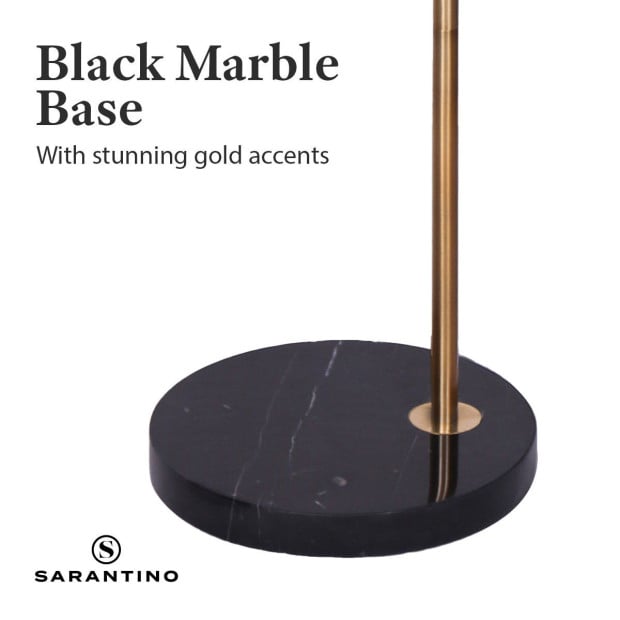 Sarantino Metal Floor Lamp With Opal Glass Shade Image 8