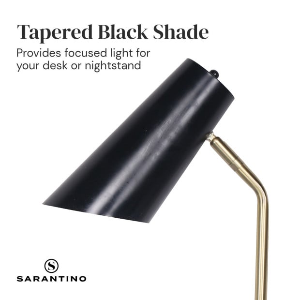 Sarantino Metal Task Table Lamp - Black Image 11