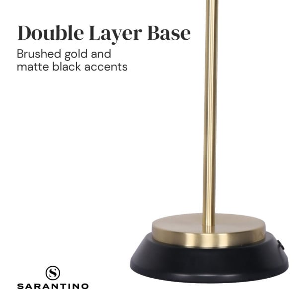 Sarantino Metal Task Table Lamp - Black Image 2