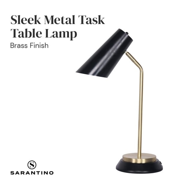 Sarantino Metal Task Table Lamp - Black Image 4