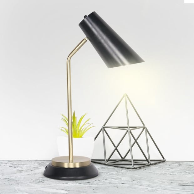 Sarantino Metal Task Table Lamp - Black Image 6
