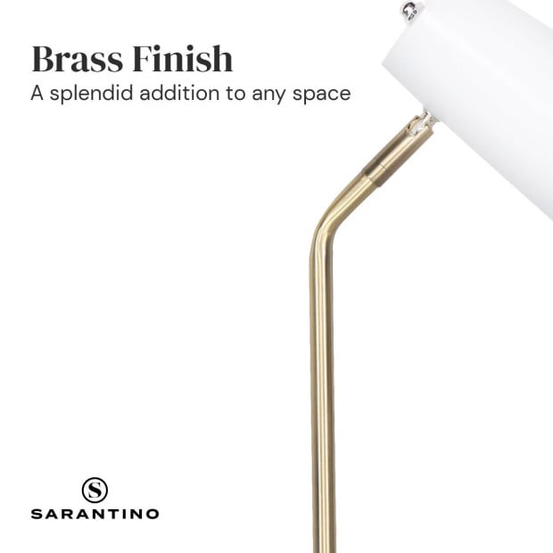 Sarantino Metal Task Table Lamp - White Image 3
