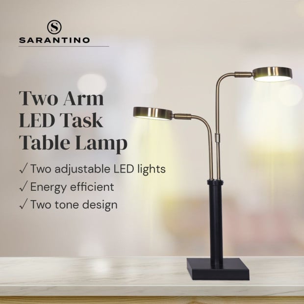 Sarantino 2-Light LED Metal Table Lamp Image 10