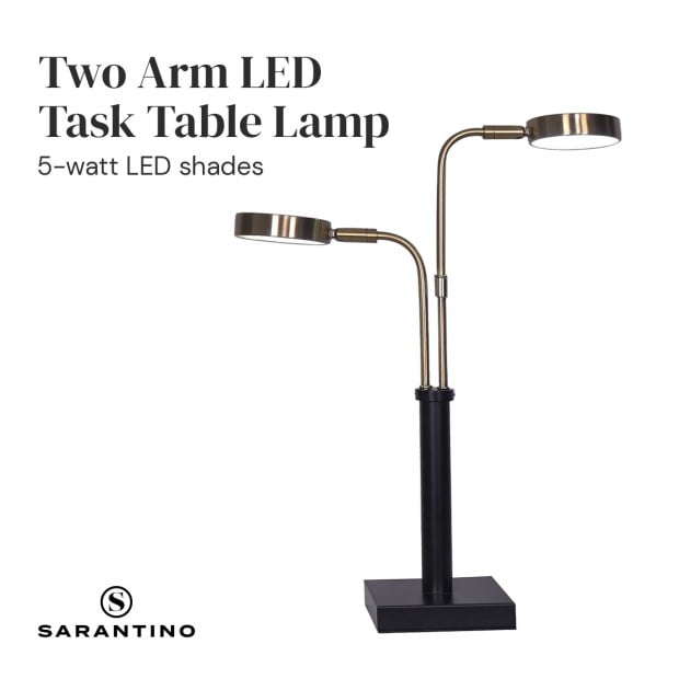 Sarantino 2-Light LED Metal Table Lamp Image 4