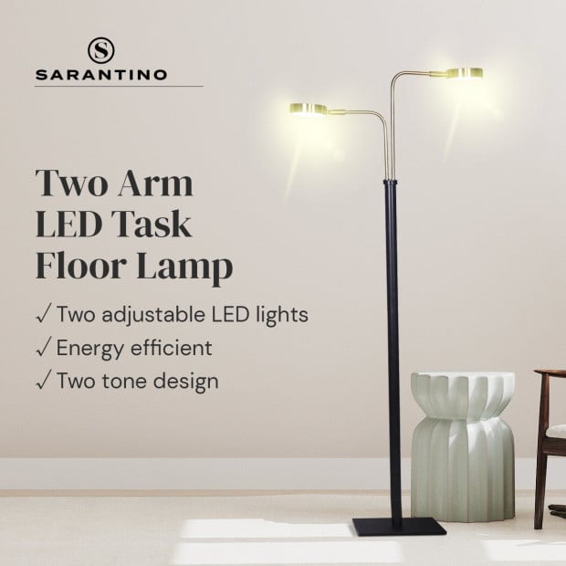 Sarantino 2-Light LED Metal Floor Lamp Image 11