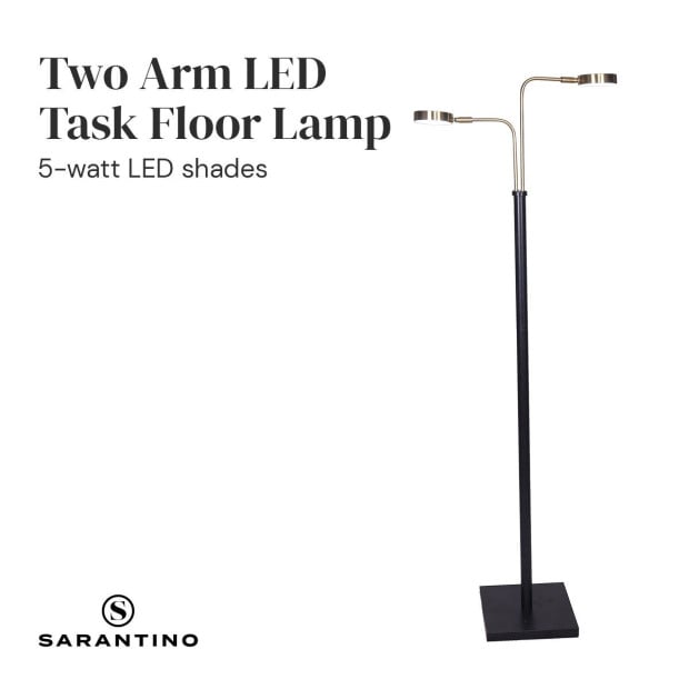 Sarantino 2-Light LED Metal Floor Lamp Image 4