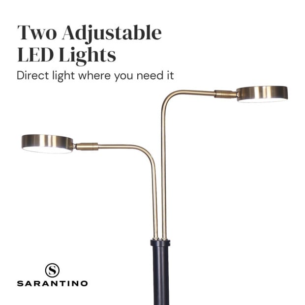 Sarantino 2-Light LED Metal Floor Lamp Image 5