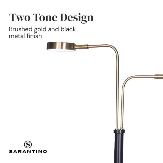 Sarantino 2-Light LED Metal Floor Lamp Image 8